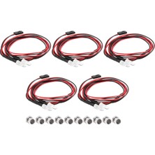 5 Adet 2led 5mm Farlar Rc Aksesuar LED Işıkları 1/10 Model Drift Otomobil Araç Için, Kırmızı (Yurt Dışından)