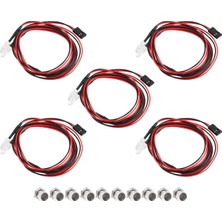 5 Adet 2led 5mm Farlar Rc Aksesuar LED Işıkları 1/10 Model Drift Otomobil Araç Için, Kırmızı (Yurt Dışından)