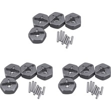 3x Alüminyum Alaşım 12MM Birleştirici Tekerlek Hub Hex Adaptörü Yükseltmeler Için 144001 1/14 Rc Araba Yedek Parçaları, Gri (Yurt Dışından)