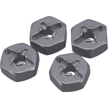 3x Alüminyum Alaşım 12MM Birleştirici Tekerlek Hub Hex Adaptörü Yükseltmeler Için 144001 1/14 Rc Araba Yedek Parçaları, Gri (Yurt Dışından)