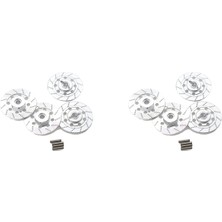 8 Adet Metal Fren Diski Jant Kutusu Metal Altıgen Adaptör 12MM 1/10 Sakura D4 On-Road Yarış Rc Araba Parçaları, Gümüş (Yurt Dışından)