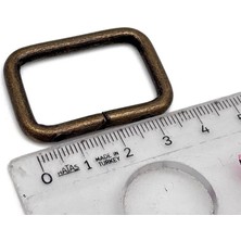 Angel Çanta Aksesuar 3.5x2 cm Antik Renk  Dikdörtgen  Halka 1 Adet