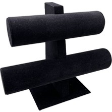 Megas Dekor İki Kat Süet Kaplama Saat&Bileklik Sergileme Dekoru(Çekmece Dolap Içi Organizer/Düzenleyici)