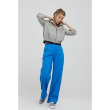 Naar Kadın Dik Yaka Rahat Kesim Fermuar Kapamalı Beli Lastikli Gri Bomber 2591620