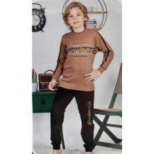 Kapikids Uzun Kollu %100  Pamuk Erkek Çocuk Pijama Takımı 5139