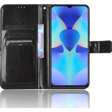 Hello-U Tecno Spark 10 4g Pu Deri Cüzdan Crazy Horse Doku Standı Flip Telefon Kapağı (Yurt Dışından)