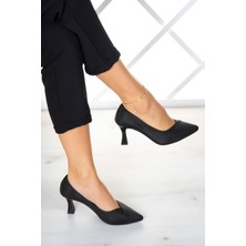 Amelia Siyah Saten Abiye Topuklu Ayakkabı