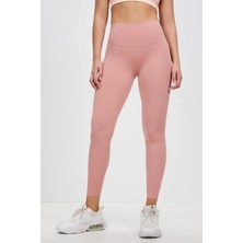 Nike Dri Fit Zenvy Gentle Support High Waisted 7/8 Leggings Kadın Yüksek Bel Iç Cepli Spor Tayt Pembe