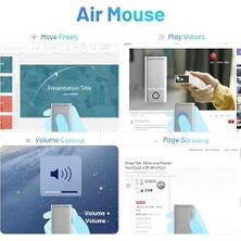 Cheertok Bluetooth Kablosuz Sunum Cihazı, Air Mouse Mac, Windows, iPad Ios Android ve Akıllı Cihazlar ile Uyumlu Lazer Mouse