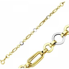 Sembol Gold Takı Tasarım Altın Bileklik Hallow T2172