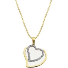 Sembol Gold Altın Kolye Kalp Sen&Ben