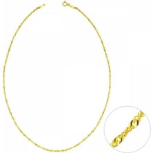 Sembol Gold 60 Cm Altın Singapur Zincir 1,40mm