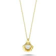 Sembol Gold Altın İstiridye İncili Kolye