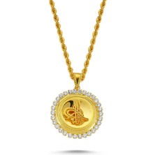 Sembol Gold Tuğralı Altın Kolye