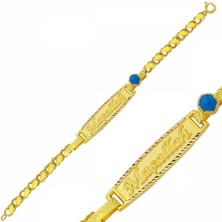 Sembol Gold Altın Çocuk Bileklik Lazerle İsim Yazılır