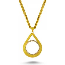 Sembol Gold Altın Tuğralı Kolye Tam Altınlı Uç ve Zincirli