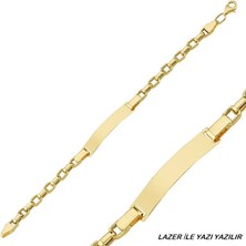 Sembol Gold Altın Çocuk Bileklik 14 Ayar Lazerle İsim Yazılır