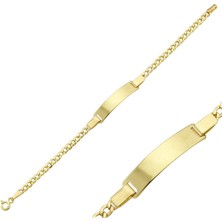 Sembol Gold Altın Çocuk Bileklik 14 Ayar Lazerle İsim Yazılır Sg42-6587