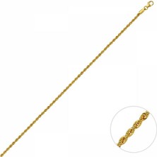 Sembol Gold 45 Cm Altın Lazer Halat Zincir