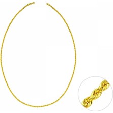 Sembol Gold 45 Cm Altın Lazer Halat Zincir