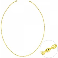Sembol Gold 50 Cm Altın Yeni Singapur Dorica Zincir 2,90 mm
