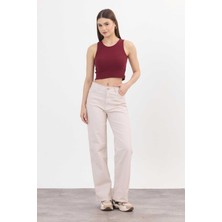 Rays 11104 Likralı Bol Paça Pantolon Bej