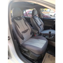 Turkuaz Ortopedik Ekstra Destekli Oto Koltuk Kılıfı Tam Set - Siyah