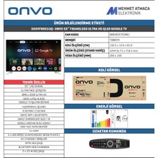 Onvo 55OVF9001UQ 55’’ 140 Ekran Uydu Alıcılı 4K Ultra HD QLED Google Smart TV