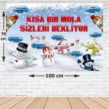 Kardan Adam Temalı Kısa Bir Mola Afişi 70*100 cm