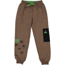 Çocuk Manşetli Cep Fermuarlı Baskılı Eşofman Alt BGL-ST03607