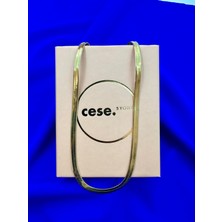 Italyan Ezme Altın Sarısı (Gold) Paslanmaz Çelik Kolye 60CM