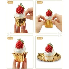 Secebinbir Muffin Cupcake Kalıbı Gold 24'lü