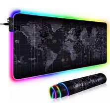 CoverZone Büyük Oyuncu RGB Mousepad Harita Desenli 80x30 cm