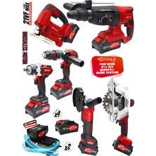 Retools Kırmızı Süper 6'lı Set Dekupaj ve Daire Testereli