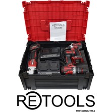 Retools Kırmızı Süper 6'lı Set Dekupaj ve Daire Testereli