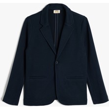 Koton Düğme Detaylı Uzun Kollu Pamuklu Blazer Ceket