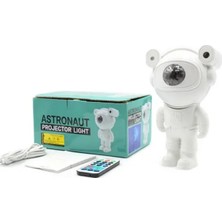 Astronot Bluetooth Hoparlörlü Galaksi Işık Projektörü Yatak Odası Için Gece Lambası ve Zamanlayıcılı