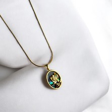 Nilsu Jewellery Accessory Çelik Vintage Lale Detaylı Kolye