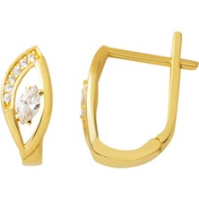 Bilezikci Minimal Tasarım Bayan Altın Küpe