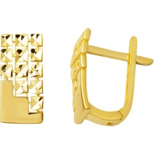 Bilezikci Kalemli Taşsız Sarı Altın Bayan Küpe