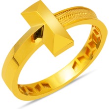 Bilezikci Te Model Taşsız 14 Ayar Altın Yüzük