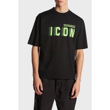 Dsquared2 Logolu % 100 Pamuk Bisiklet Yaka T Shirt Erkek T Shirt S79GC0081 S230099 71X