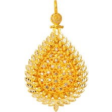 Bilezikci Antik Tasarım Zincirsiz Altın Kolye