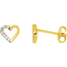 Bilezikci Kalpli Minimal 14 Ayar Altın Küpe