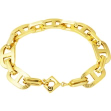 Bilezikci Temu Kalemli Zincir Bileklik 14 Ayar Altın