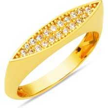 Bilezikci Markiz Tasarım Taşlı 14 Ayar Yüzük