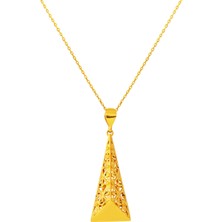 Bilezikci Kalemli Üçgen Tasarım 22 Ayar Altın Kolye