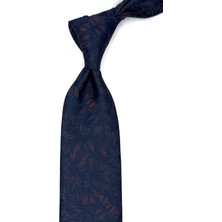 Kravatkolik Lacivert Motif Desen Mendilli Klasik Kravat KK12922