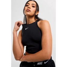 Nike Nsw Tank Top Gls  Dar Kesim Kadın Crop Siyah Tişört