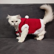 Lady Fify Kedi Köpek için Kapüşonlu Noel Baba Kostümü